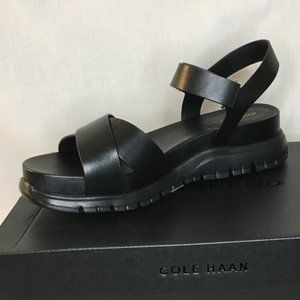 Cole Haan Zero Grand Women's Crisscross Sandal Black 9B New in box